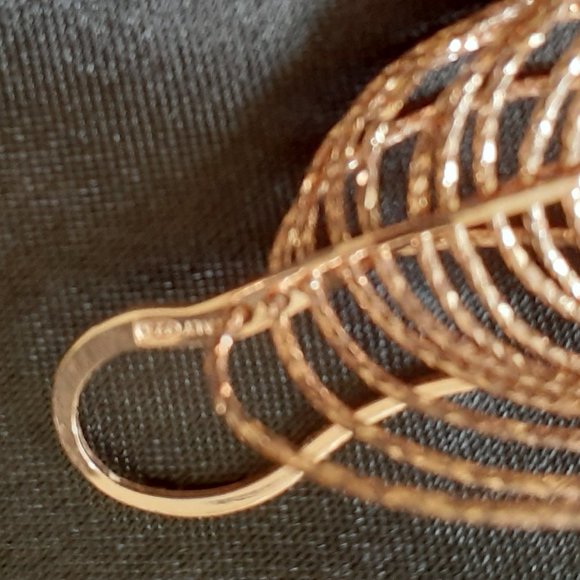 Sterling with Gold Overlay  Earrings - Picture 9 of 10